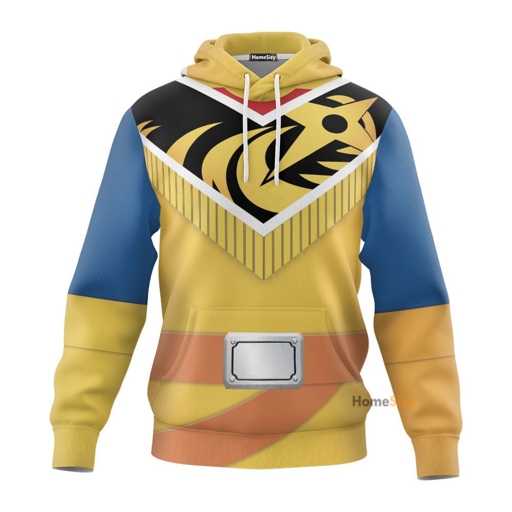 Power Ranger Ninja Steel Gold Ranger Custom Cosplay Costume Hoodie QT211538Hf