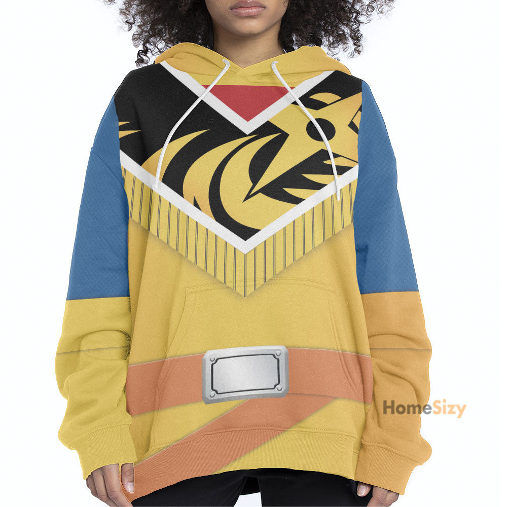 Power Ranger Ninja Steel Gold Ranger Custom Cosplay Costume Hoodie QT211538Hf