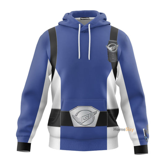Power Rangers Beast Morphers Blue Custom Cosplay Costume Hoodie QT211672Hf