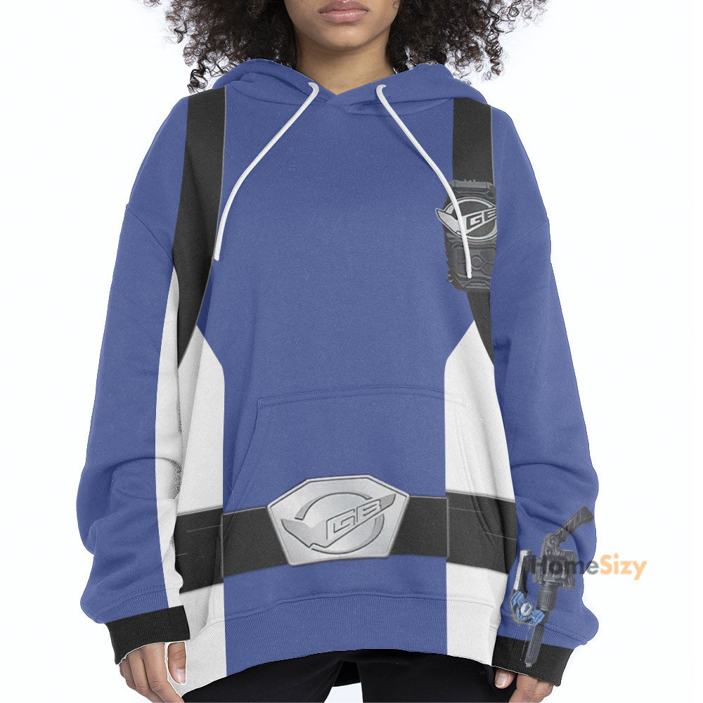 Power Rangers Beast Morphers Blue Custom Cosplay Costume Hoodie QT211672Hf