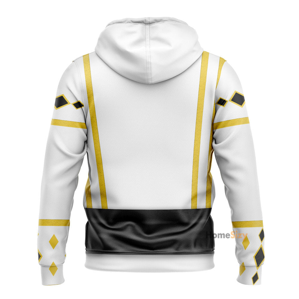 White Ninja Mighty Morphin Power Rangers - Cosplay Costume Hoodie QT209363