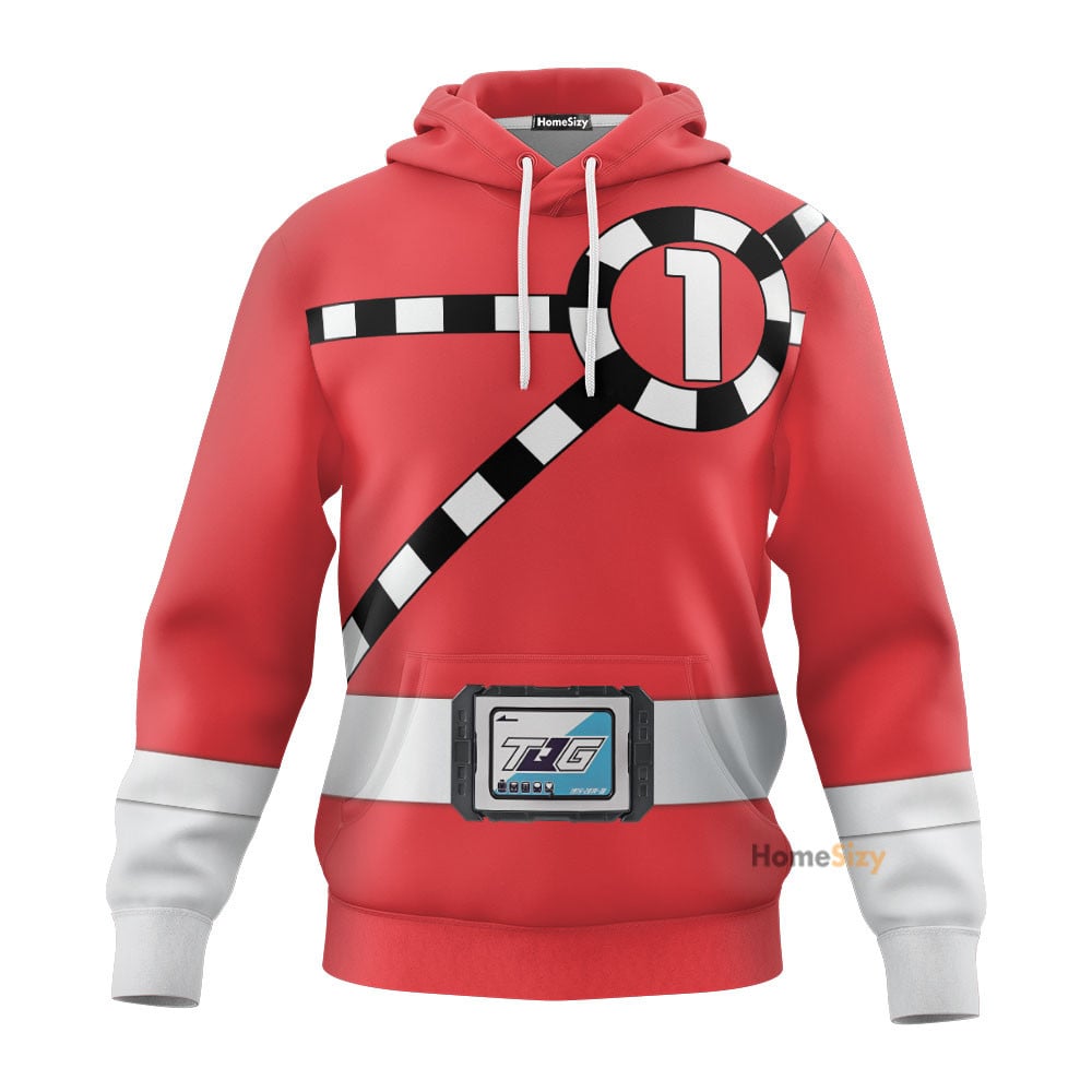 Ressha Sentai Toqger ToQ 1gou Red Custom Cosplay Costume Hoodie QT303362Hg