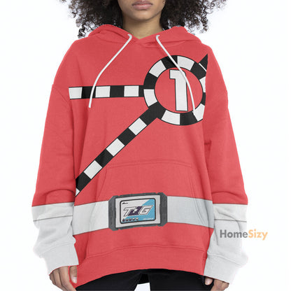 Ressha Sentai Toqger ToQ 1gou Red Custom Cosplay Costume Hoodie QT303362Hg