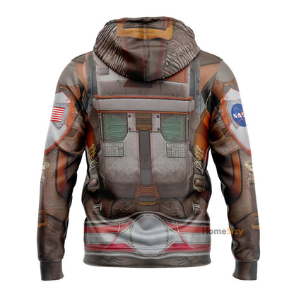 Nasa Movie The Martian Spacesuit Custom Cosplay Costume Hoodie QT209093Hg