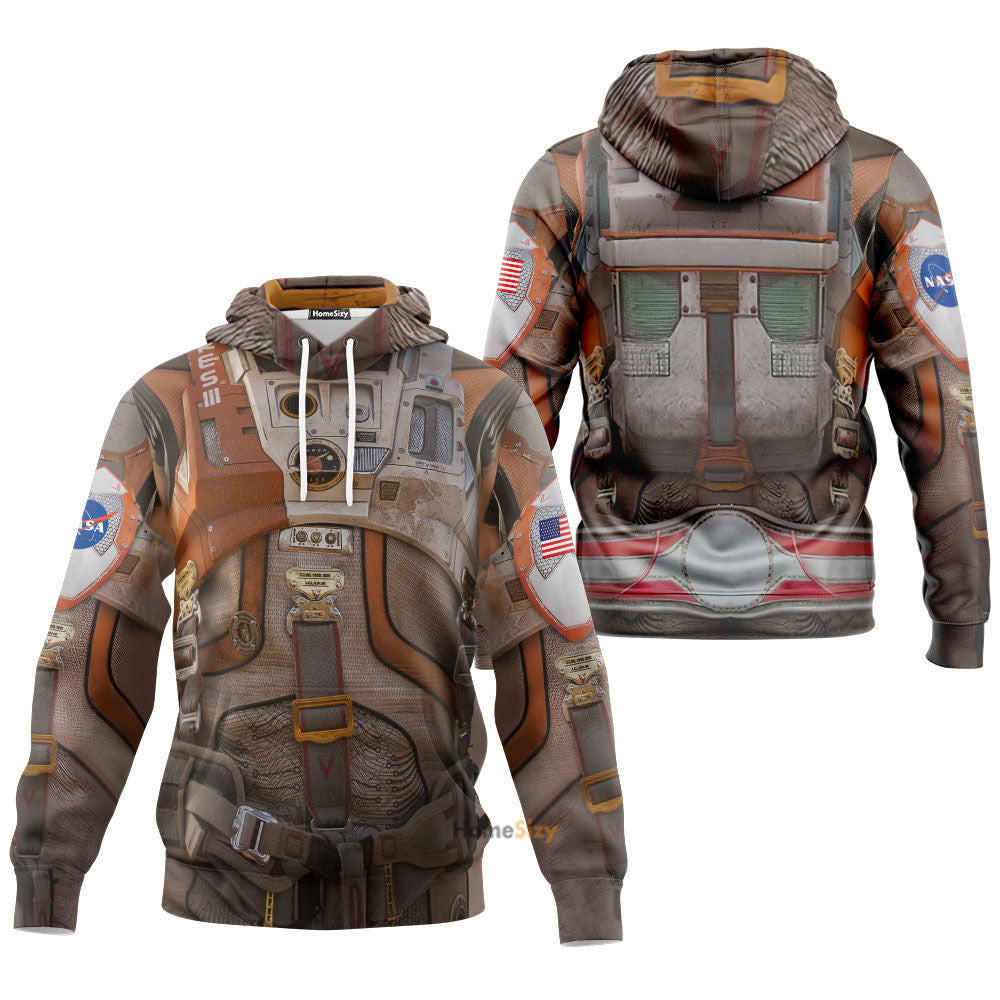 Nasa Movie The Martian Spacesuit Custom Cosplay Costume Hoodie QT209093Hg