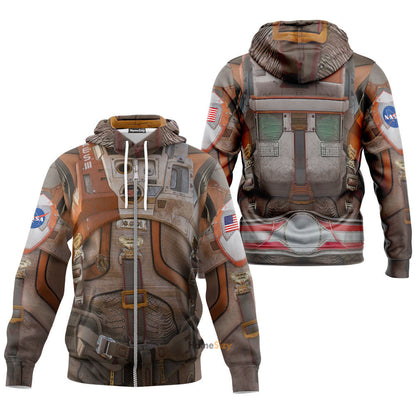 Nasa Movie The Martian Spacesuit Custom Cosplay Costume Hoodie QT209093Hg