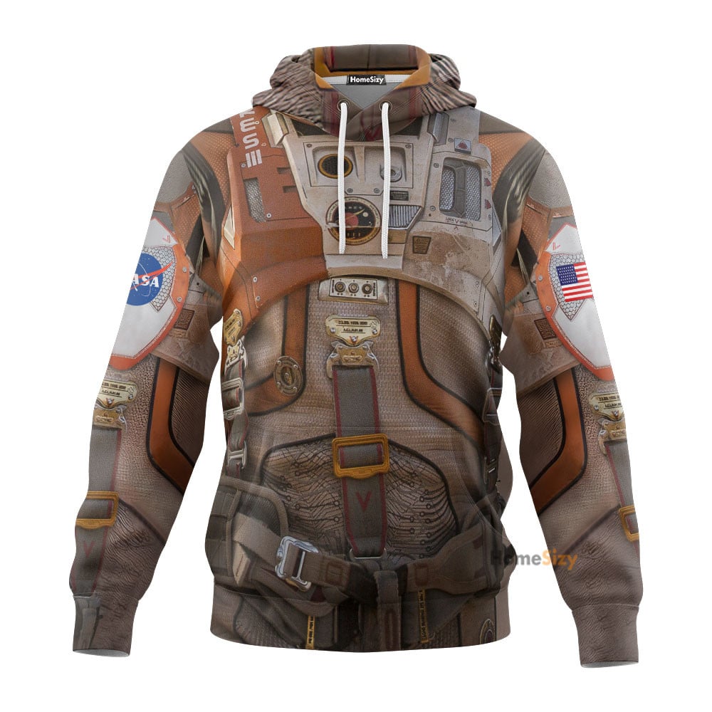Nasa Movie The Martian Spacesuit Custom Cosplay Costume Hoodie QT209093Hg