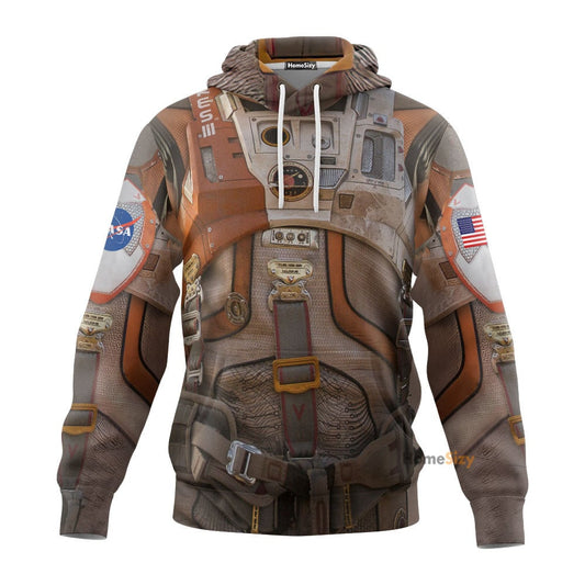 Nasa Movie The Martian Spacesuit Custom Cosplay Costume Hoodie QT209093Hg