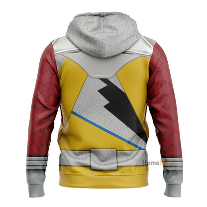Dino Charge Power Rangers Gold Ranger Custom Cosplay Costume Hoodie QT210114Hf