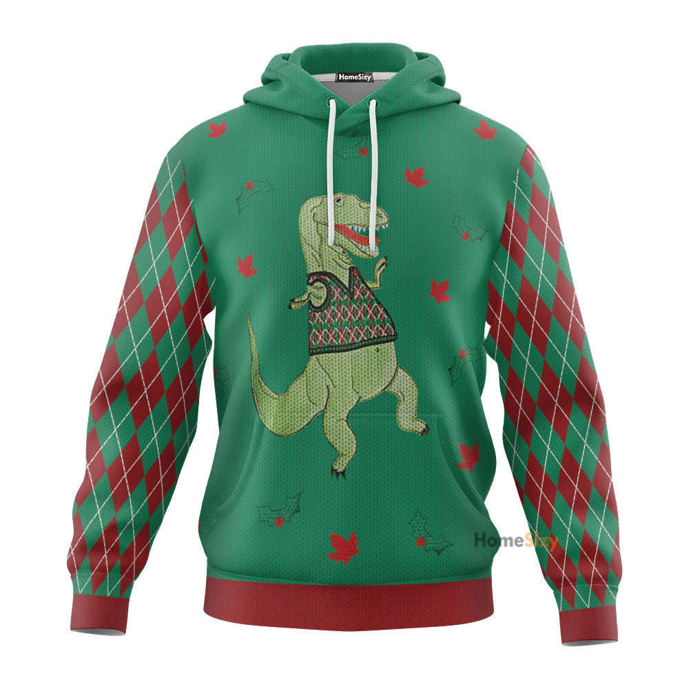 Dinosaur Ugly Sweater Custom Hoodie QT207071Hc