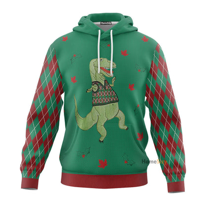 Dinosaur Ugly Sweater Custom Hoodie QT207071Hc