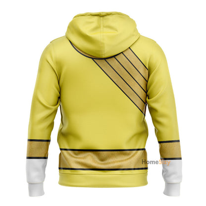 Yellow Wild Force Ranger Custom Cosplay Costume Hoodie QT210310Hg