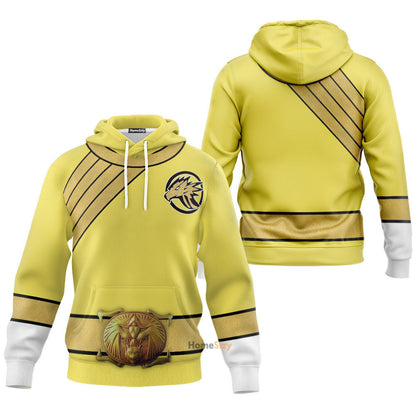 Yellow Wild Force Ranger Custom Cosplay Costume Hoodie QT210310Hg