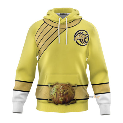 Yellow Wild Force Ranger Custom Cosplay Costume Hoodie QT210310Hg