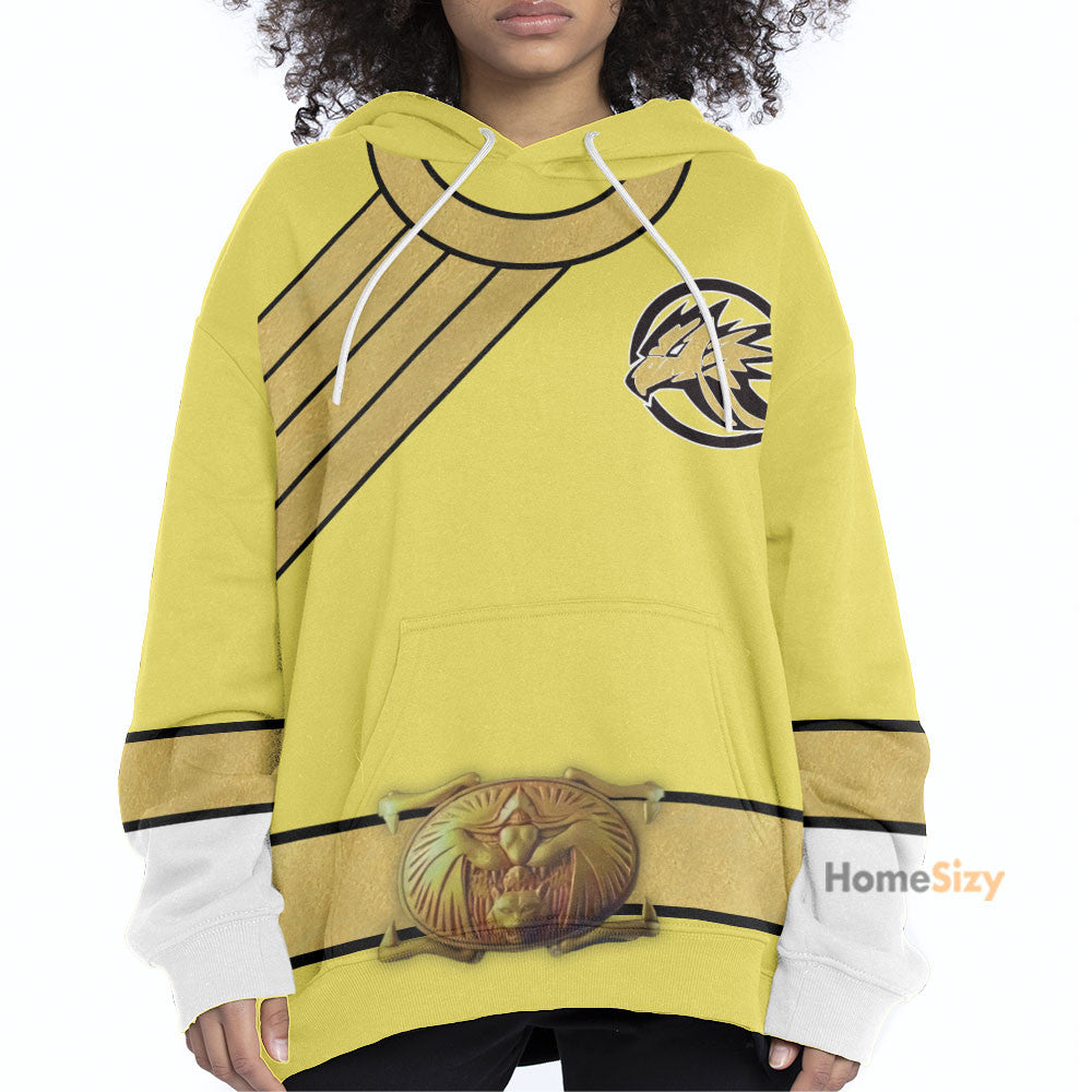Yellow Wild Force Ranger Custom Cosplay Costume Hoodie QT210310Hg