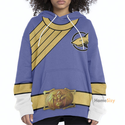 Blue Wild Force Ranger Custom Cosplay Costume Hoodie QT210354Hf