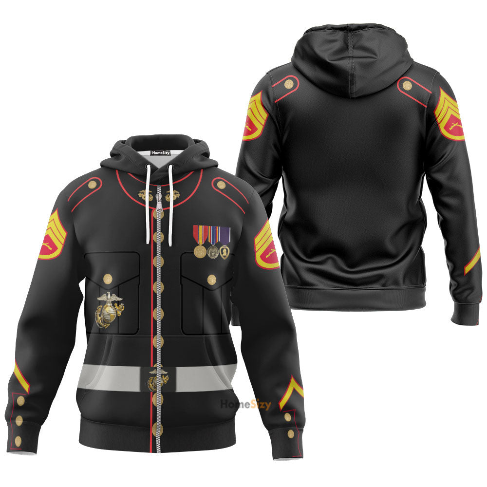 Marine Corps Uniform Custom Cosplay Costume Hoodie QT210459Hg