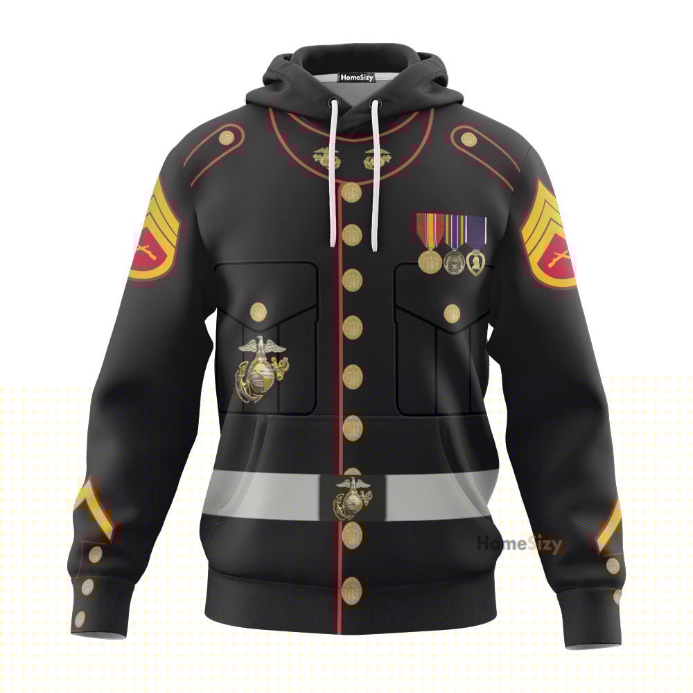 Marine Corps Uniform Custom Cosplay Costume Hoodie QT210459Hg