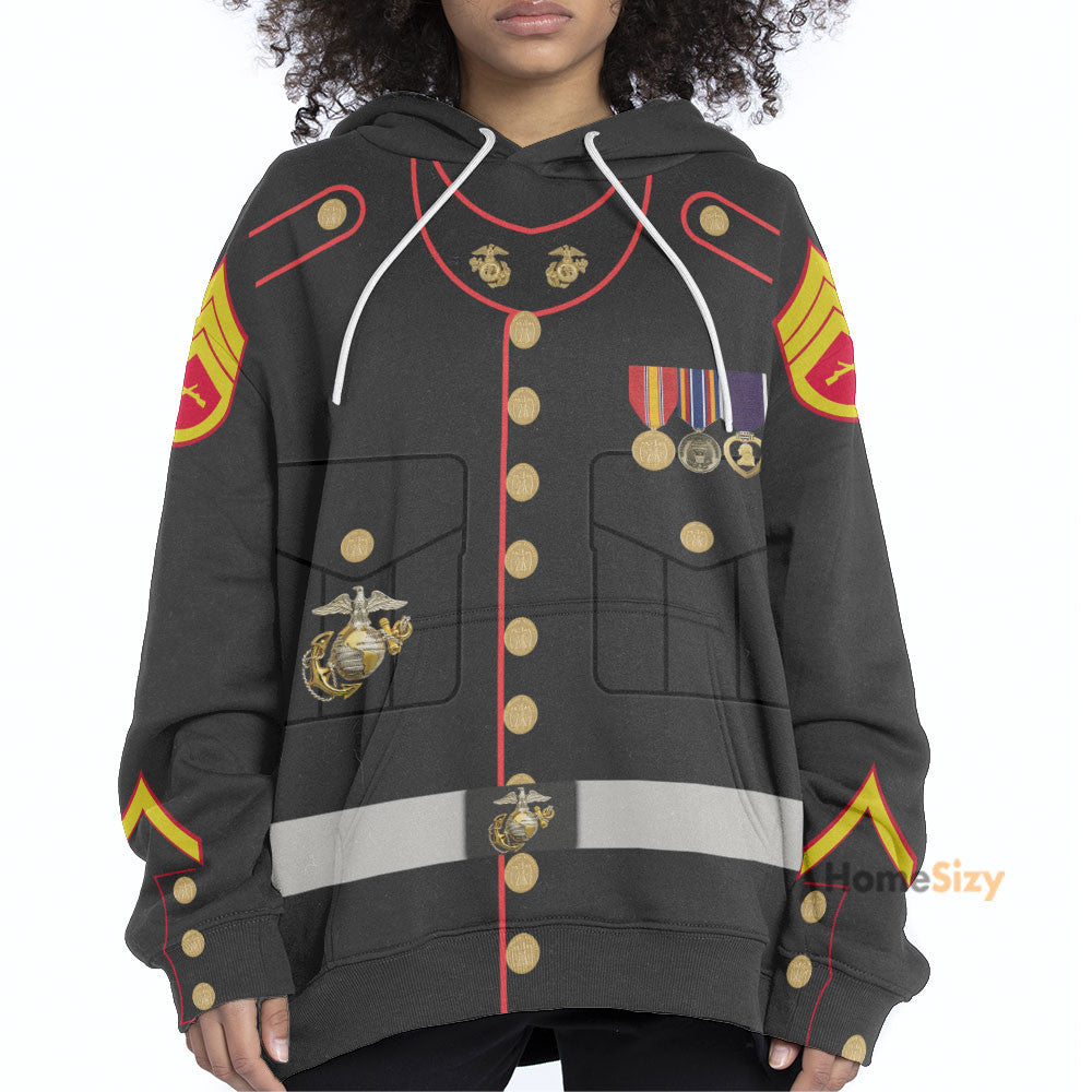 Marine Corps Uniform Custom Cosplay Costume Hoodie QT210459Hg
