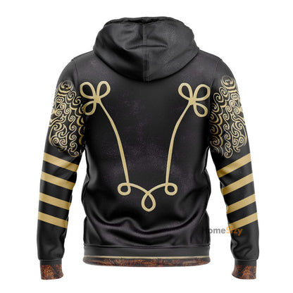 Jimi Hendrix outfit Custom Cosplay Costume Zip Hoodie Sweatshirt QT209107Hf