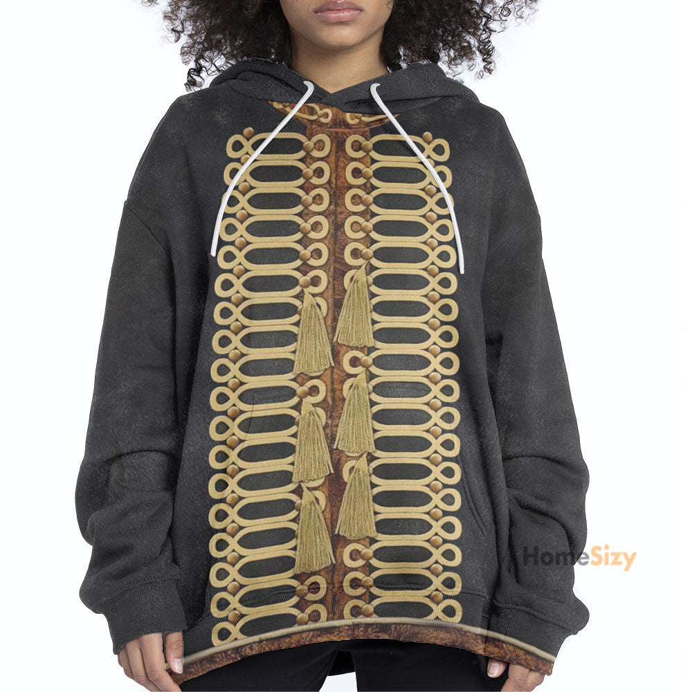 Jimi Hendrix outfit Custom Cosplay Costume Zip Hoodie Sweatshirt QT209107Hf