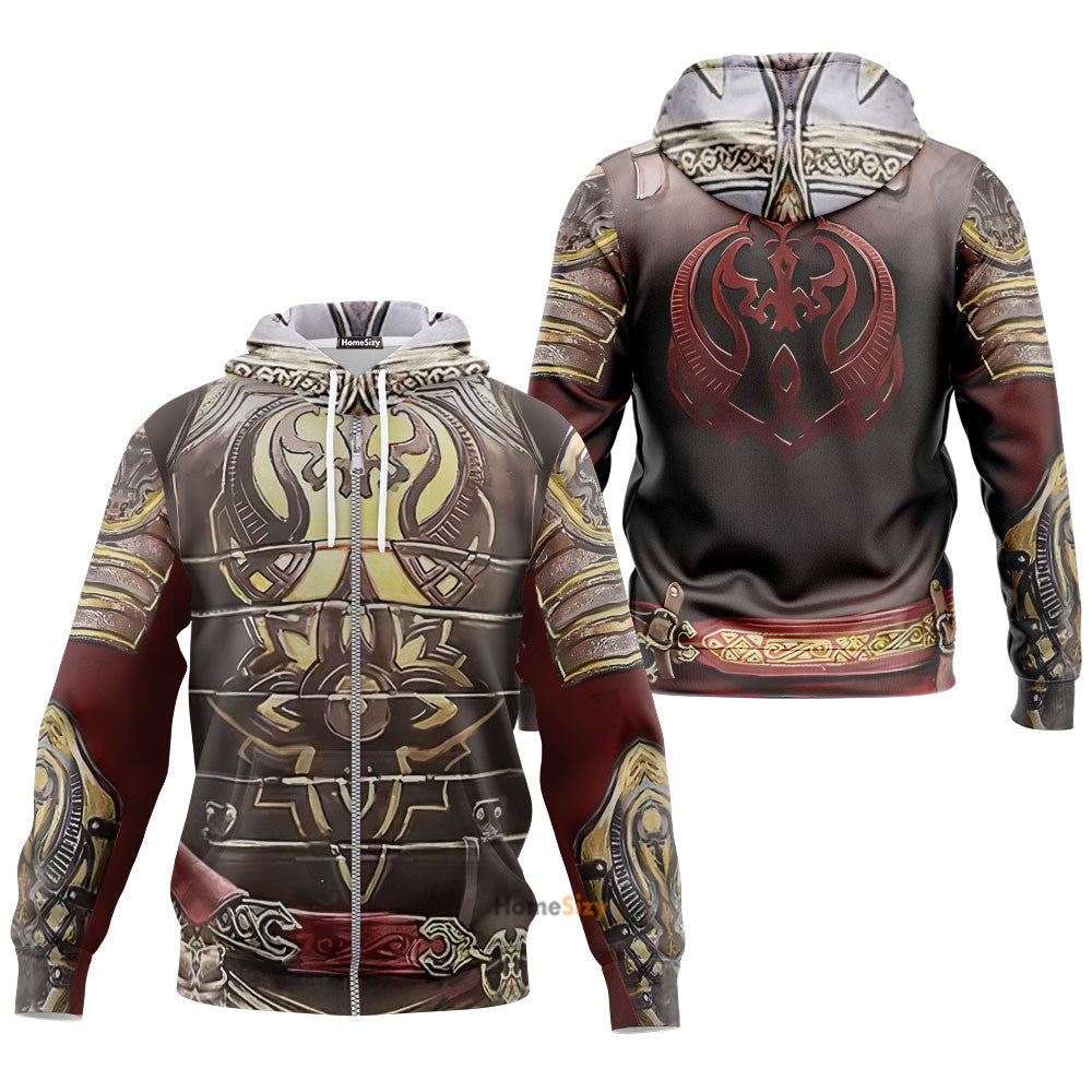 King Theoden Custom Cosplay Costume Zip Hoodie Sweatshirt QT301082Hf
