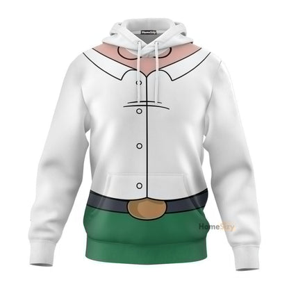 Family Guy Peter Custom Cosplay Costume Zip Hoodie Sweatshirt QT209212Tf