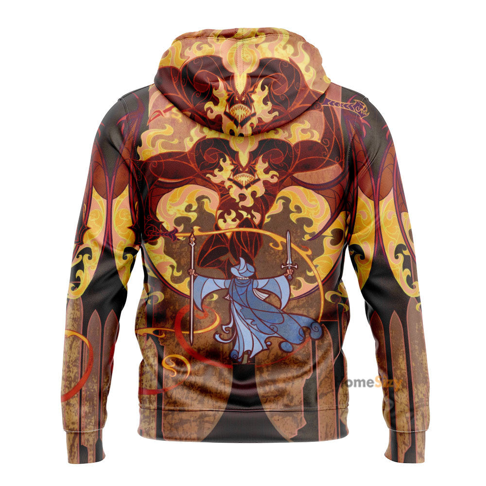 Lord Of The Rings The Hobbit Gandalf And Balrogs Custom Hoodie QT212034Hf