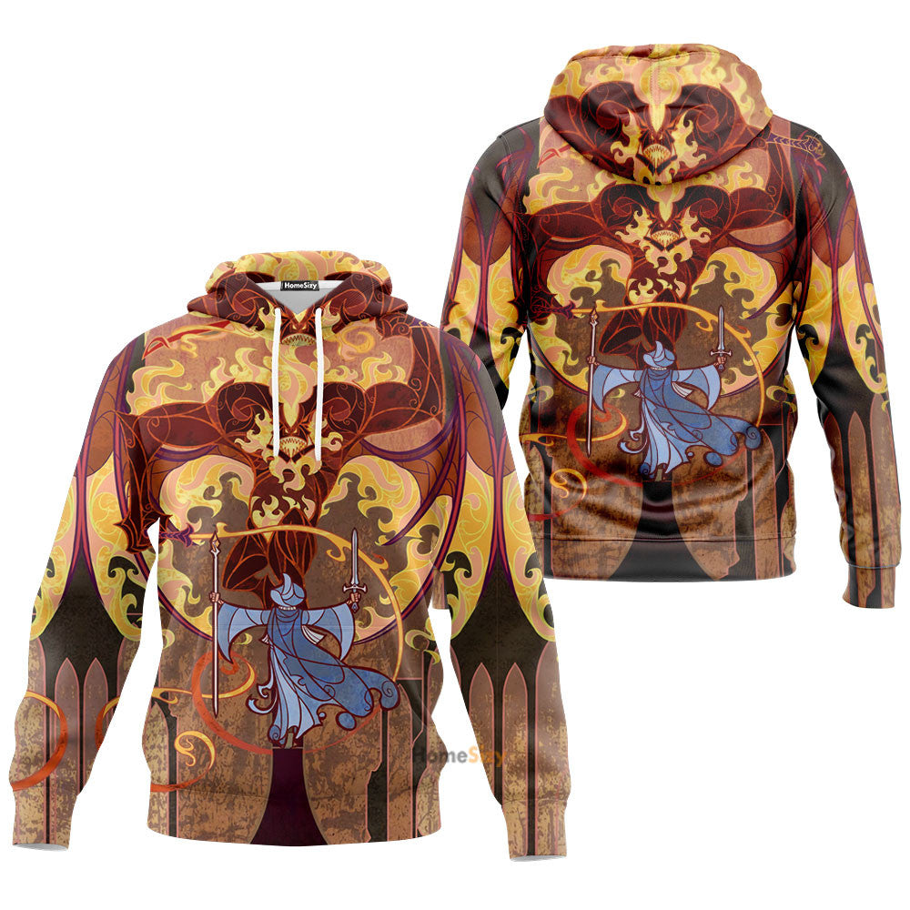 Lord Of The Rings The Hobbit Gandalf And Balrogs Custom Hoodie QT212034Hf