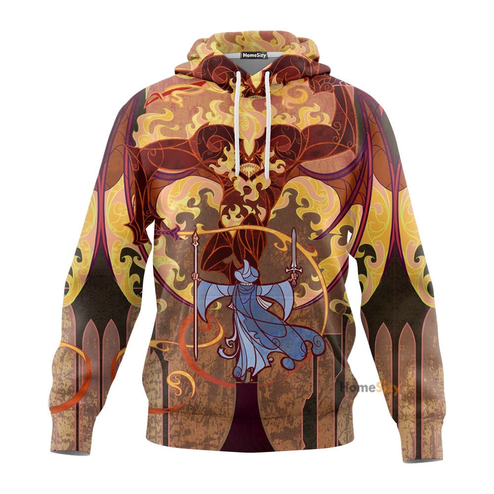 Lord Of The Rings The Hobbit Gandalf And Balrogs Custom Hoodie QT212034Hf