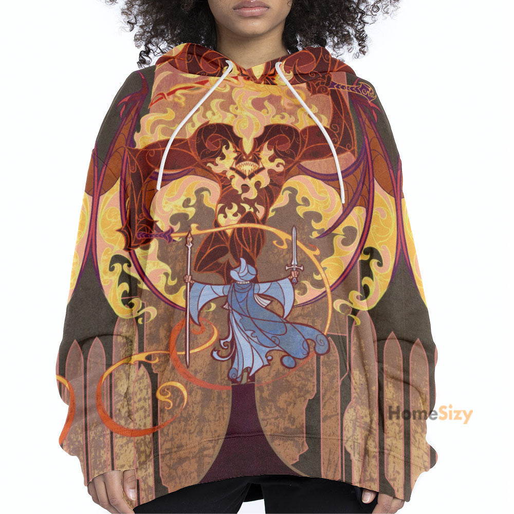 Lord Of The Rings The Hobbit Gandalf And Balrogs Custom Hoodie QT212034Hf