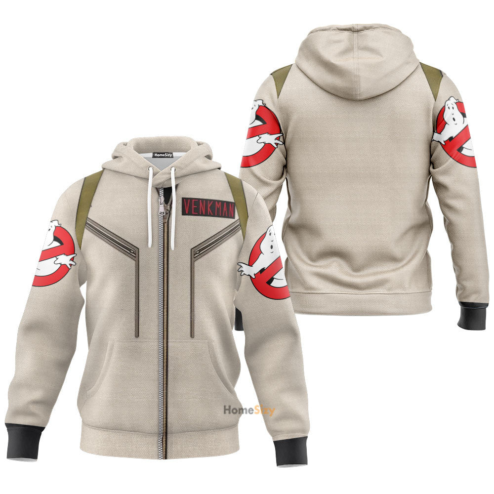 Ghostbusters venkman hero Custom Cosplay Costume Zip Hoodie Sweatshirt QT208553Hc
