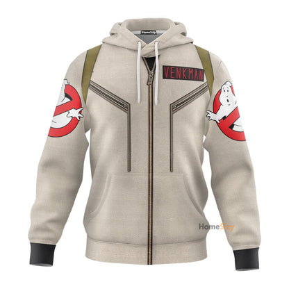 Ghostbusters venkman hero Custom Cosplay Costume Zip Hoodie Sweatshirt QT208553Hc