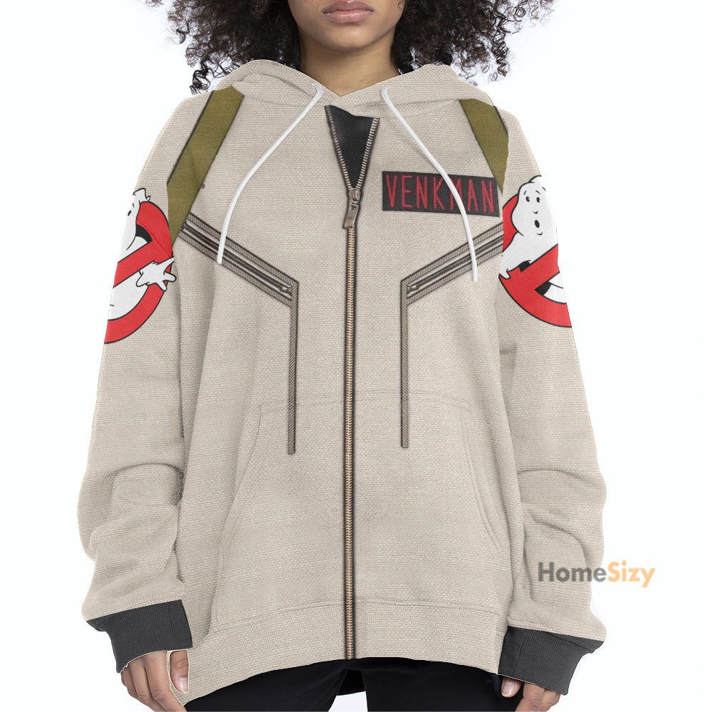 Ghostbusters venkman hero Custom Cosplay Costume Zip Hoodie Sweatshirt QT208553Hc