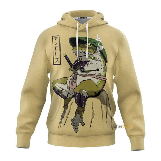 Samurai Frog Custom Hoodie QT212245Hf