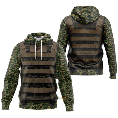 Military uniform Custom Cosplay Costume Zip Hoodie Sweatshirt QT210460Hf
