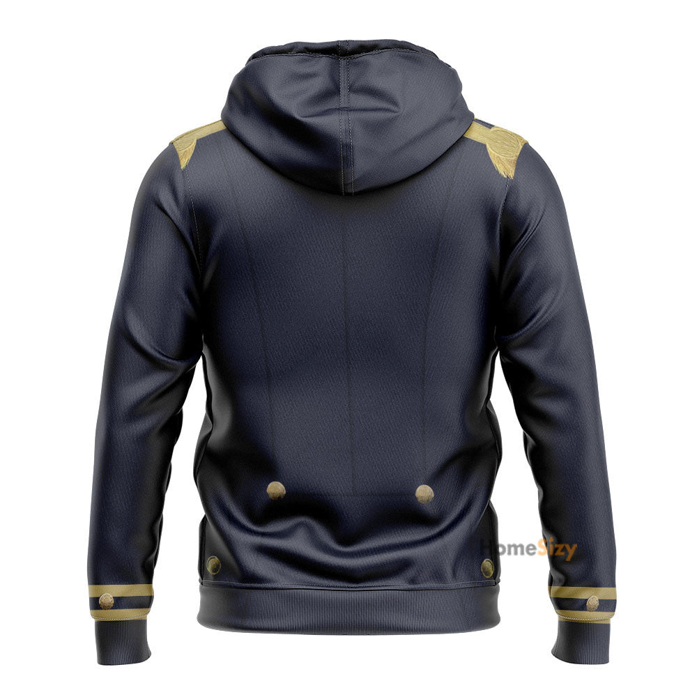 Nelson Uniform as worn at Trafalgar Napoleonic Wars British Navy Custom Cosplay Costume Hoodie QT206122Hf