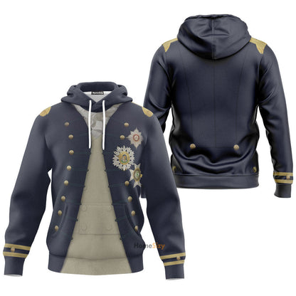 Nelson Uniform as worn at Trafalgar Napoleonic Wars British Navy Custom Cosplay Costume Hoodie QT206122Hf