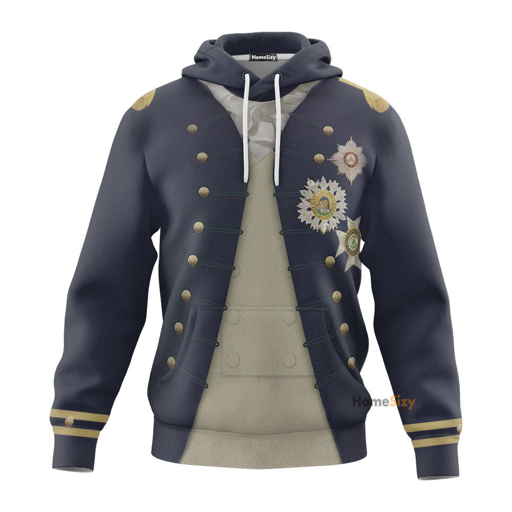 Nelson Uniform as worn at Trafalgar Napoleonic Wars British Navy Custom Cosplay Costume Hoodie QT206122Hf
