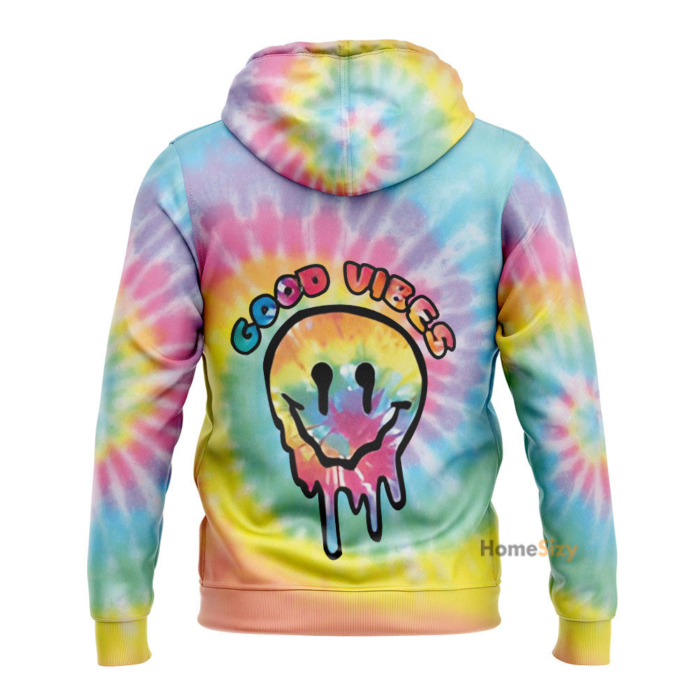 Good Vibes Smiley Face Custom Hoodie QT210396Hf
