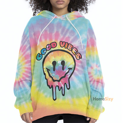 Good Vibes Smiley Face Custom Hoodie QT210396Hf