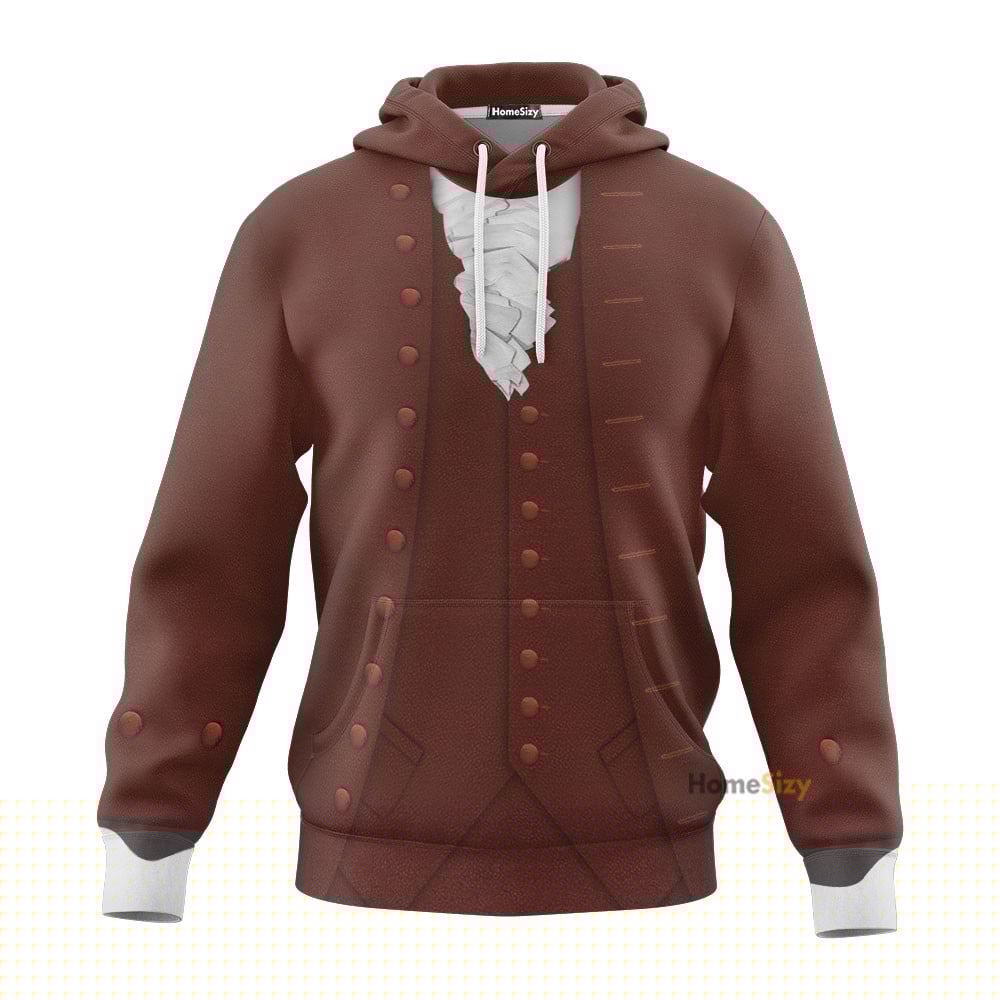 Benjamin Franklin Custom Cosplay Costume Zip Hoodie Long Sleeve QT210449Hf