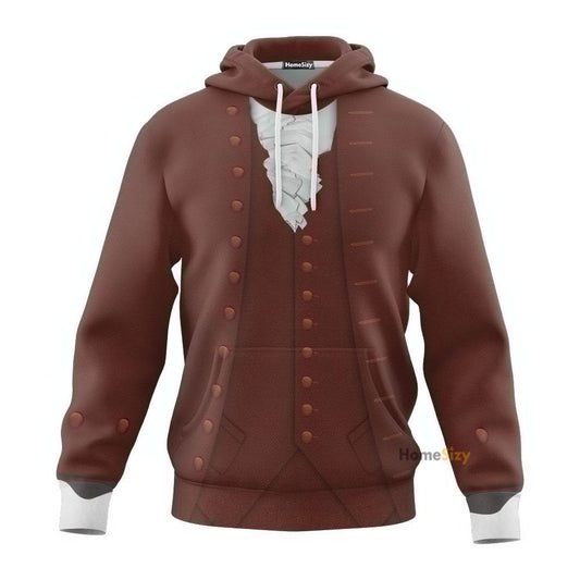 Benjamin Franklin Custom Cosplay Costume Zip Hoodie Long Sleeve QT210449Hf