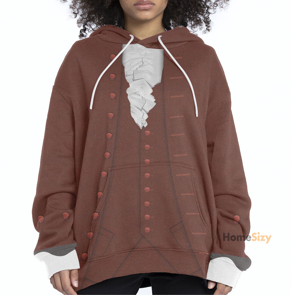 Benjamin Franklin Custom Cosplay Costume Zip Hoodie Long Sleeve QT210449Hf
