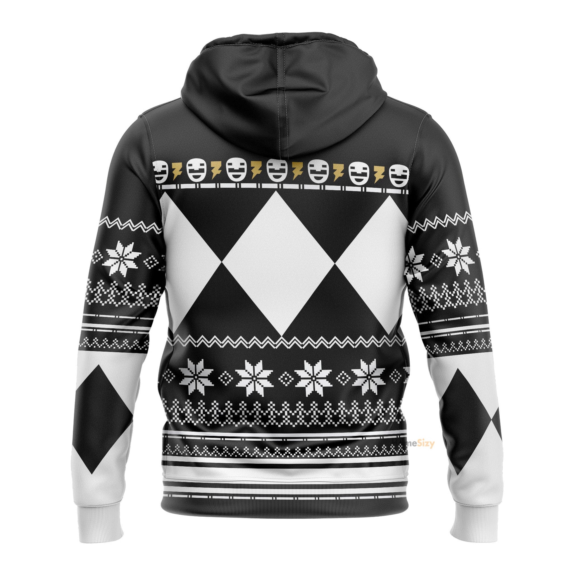 Black Mighty Morphin Power Rangers V1 - Cosplay Costume Hoodie QT211316