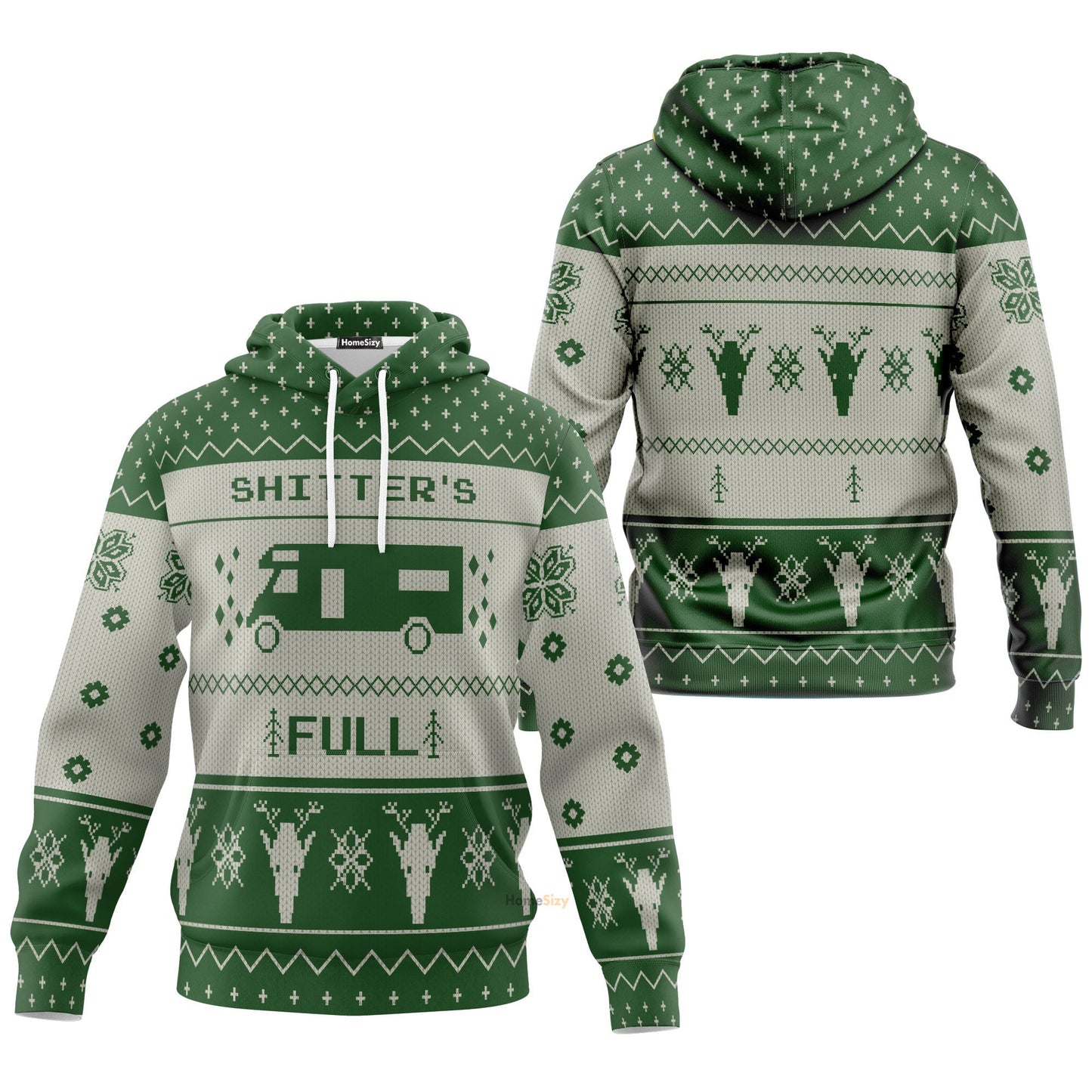 Shitters Full Ugly Sweater Best Gift For Christmas Xmas Green Hoodie QT211329Hg