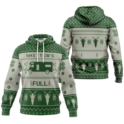 Shitters Full Ugly Sweater Best Gift For Christmas Xmas Green Hoodie QT211329Hg