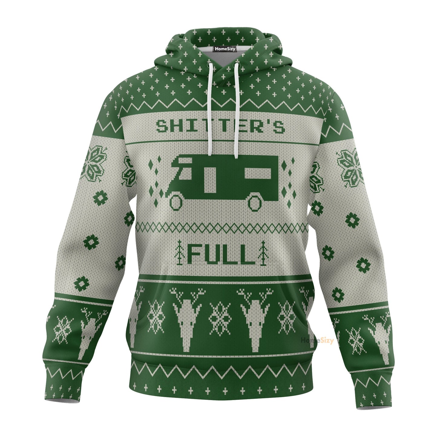 Shitters Full Ugly Sweater Best Gift For Christmas Xmas Green Hoodie QT211329Hg