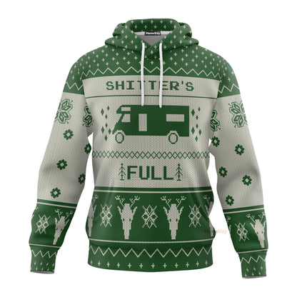 Shitters Full Ugly Sweater Best Gift For Christmas Xmas Green Hoodie QT211329Hg