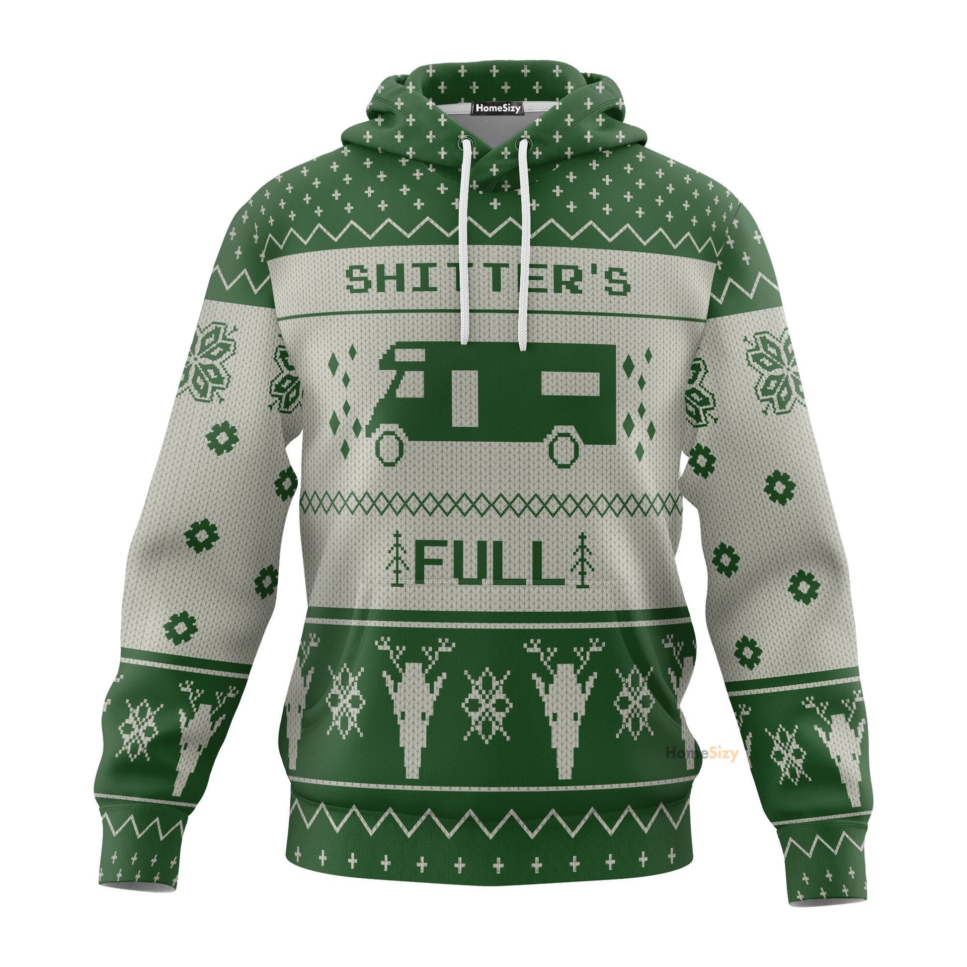 Shitters Full Ugly Sweater Best Gift For Christmas Xmas Green Hoodie QT211329Hg